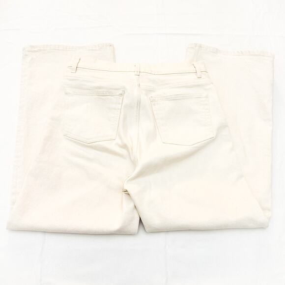 & Other Stories Wide Leg Cream Button Fly Denim Jeans Size 28 - Picture 5 of 9